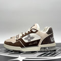 Size 9 LV (10-10.5 US) Louis Vuitton Trainer Strap ' Brown, Beige ' | EXCELLENT!