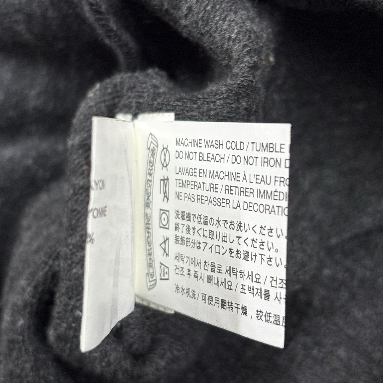 Size Large - Chrome Hearts Foti Zip Up Hoodie ' Grey ' | SUPER CLEAN!