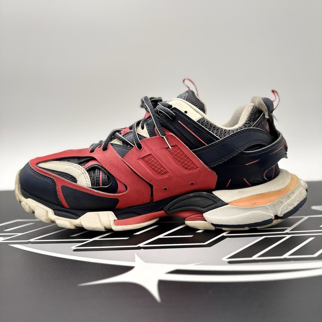 Size 43 (10 US) - Balenciaga Track LED Sneaker ' Navy, Red '
