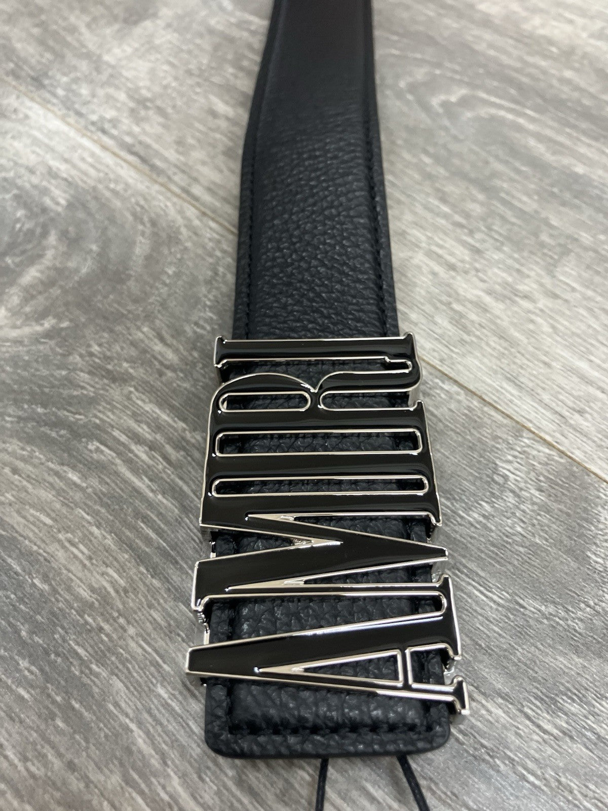 Amiri Core Logo Buckle ' Black/Black/Gold-Tone ' Belt | BRAND NEW! | SIZE 95