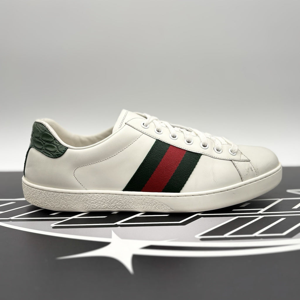 Size 9 G ( 10 US) - Gucci Ace Web  ' White, Red, Green ' | GOOD CONDITION!