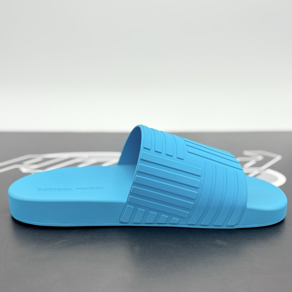 Size 46 (13 US) - Bottega Veneta Rubber Slides ' Blue ' | NEW!