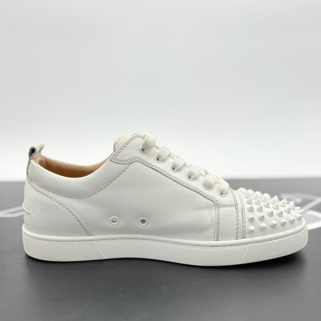 Size 42 (9 US) Christian Louboutin Leather Louis Spikes ' White ' | GREAT COND!