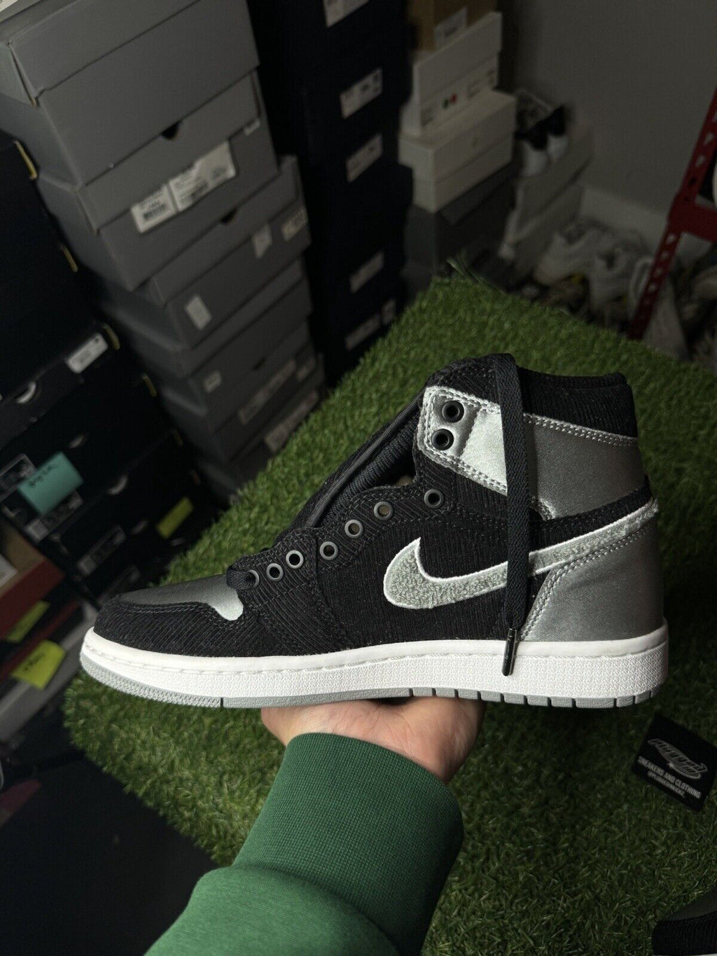 Size 7.5 - Jordan 1 Retro High OG  ALEALI MAY BLACK SHADOW GREY | BRAND NEW!