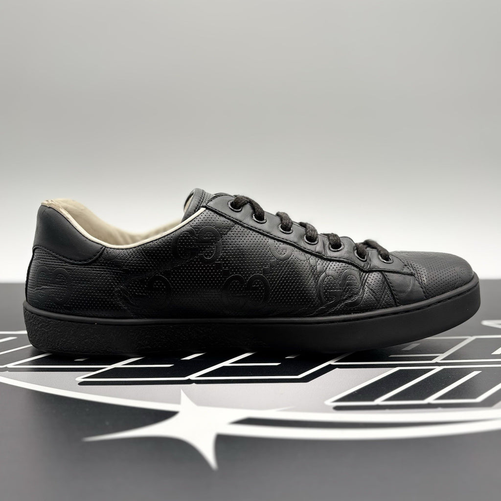 Size 9.5 G (10 US) - Gucci Ace GG ' Black '