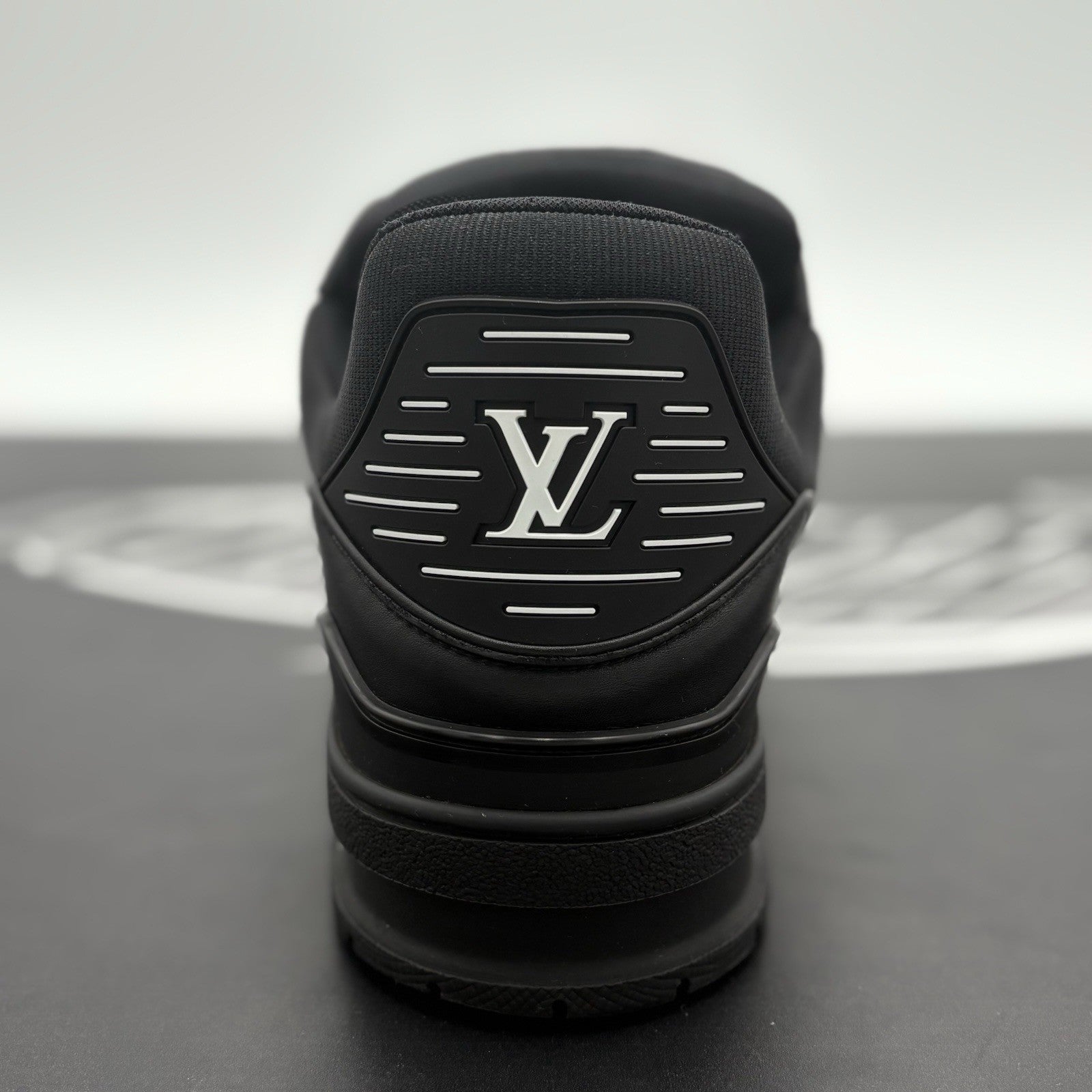 Size 11 LV (12-12.5 US) - Louis Vuitton Trainer ' Black ' | EXCELLENT!