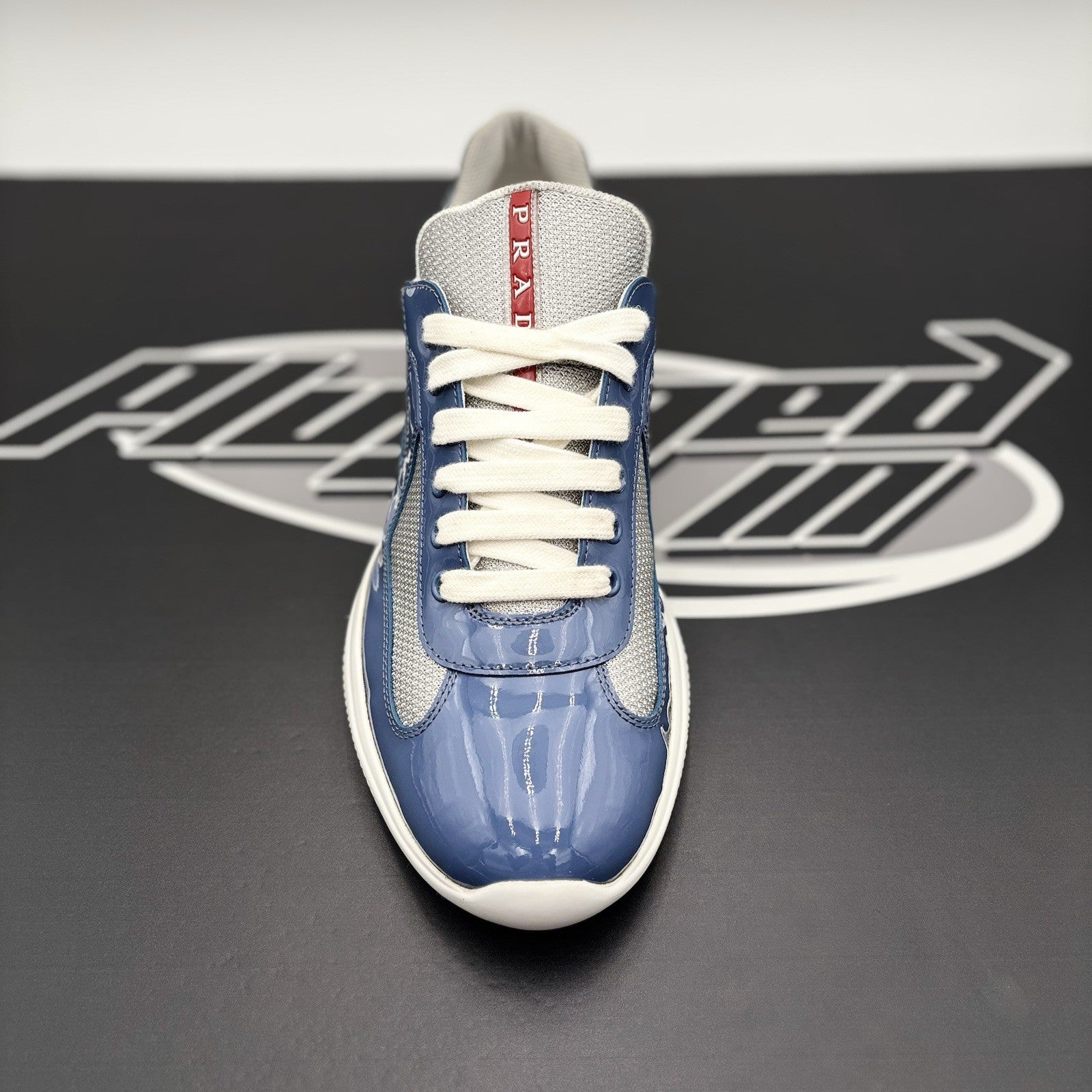 Size 7 UK (8 US) - Prada Americas Cup ' Aviation Blue, Silver' | GOOD CONDITION!