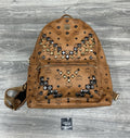 MCM Cognac Stark " M " Studded Backpack | GREAT CONDITION!