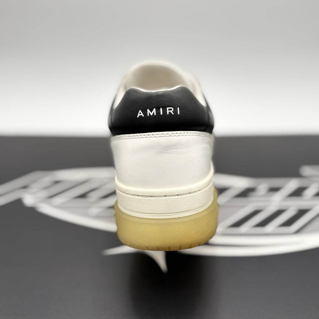 Size 43 (10US) - Amiri Stadium Low Top Sneakers ‘ White , Black ‘ | GOOD COND!