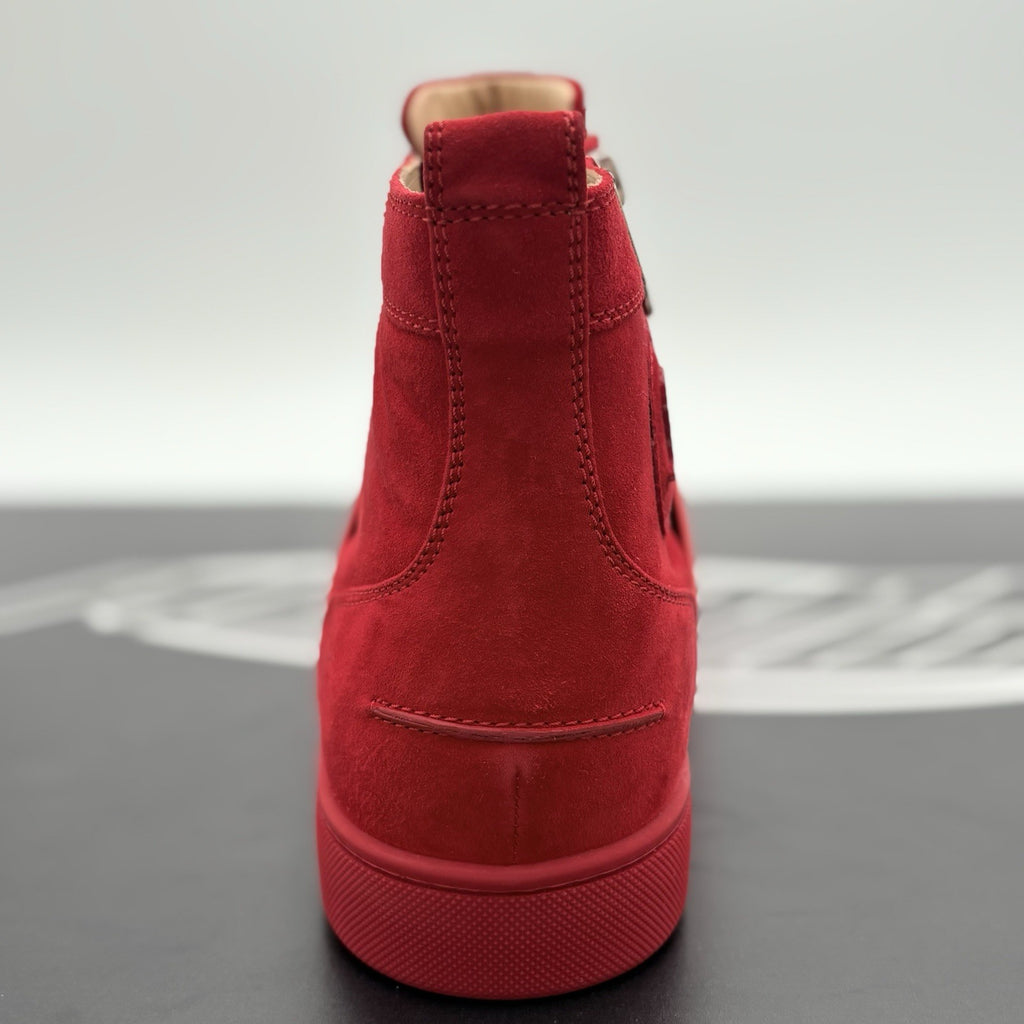 Size 45.5 (12.5 US) - Christian Louboutin Suede Cross Strap ' Red ' | BRAND NEW!