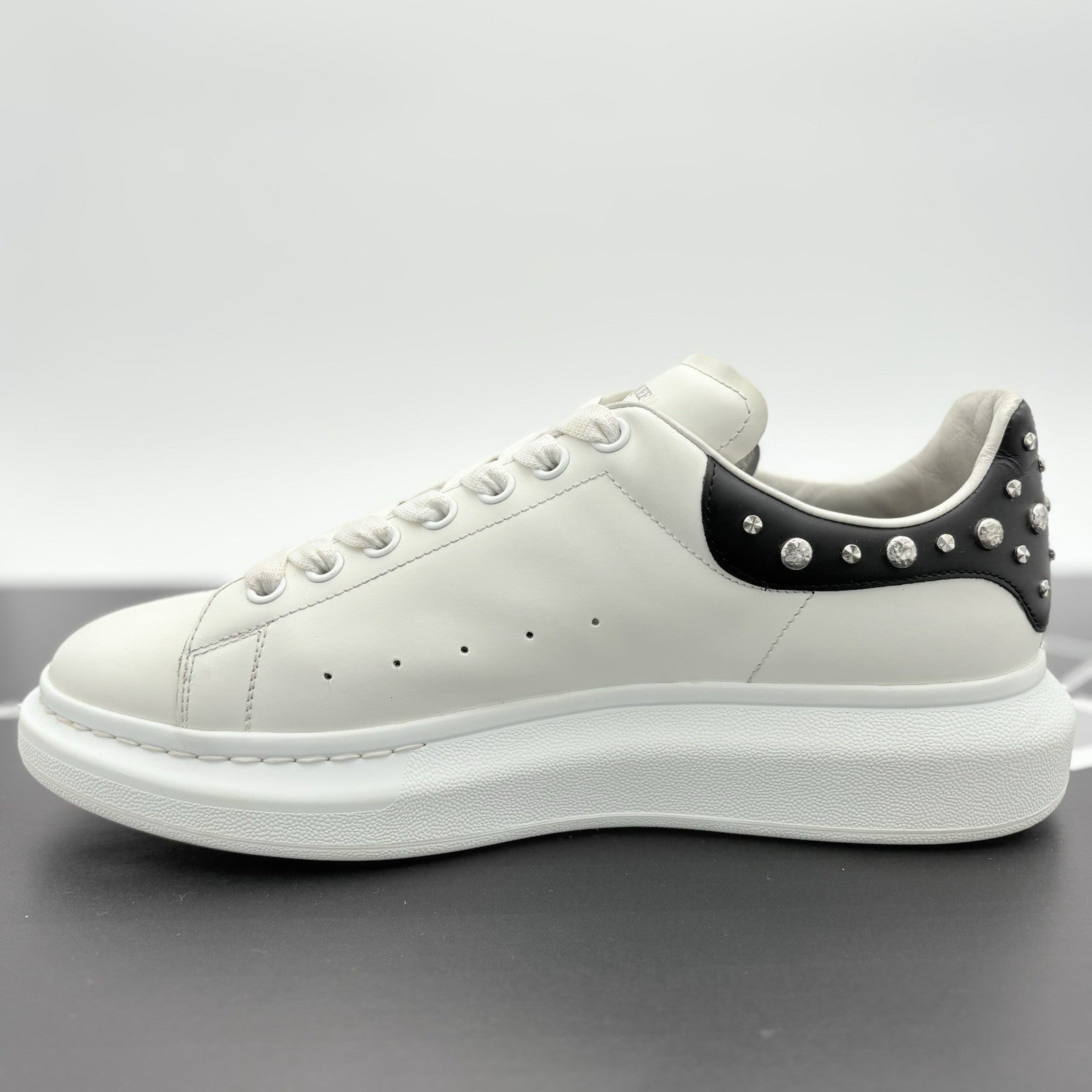 Size 45 (12 US) Alexander McQueen Studded Oversized ' White Black ' | GREAT COND