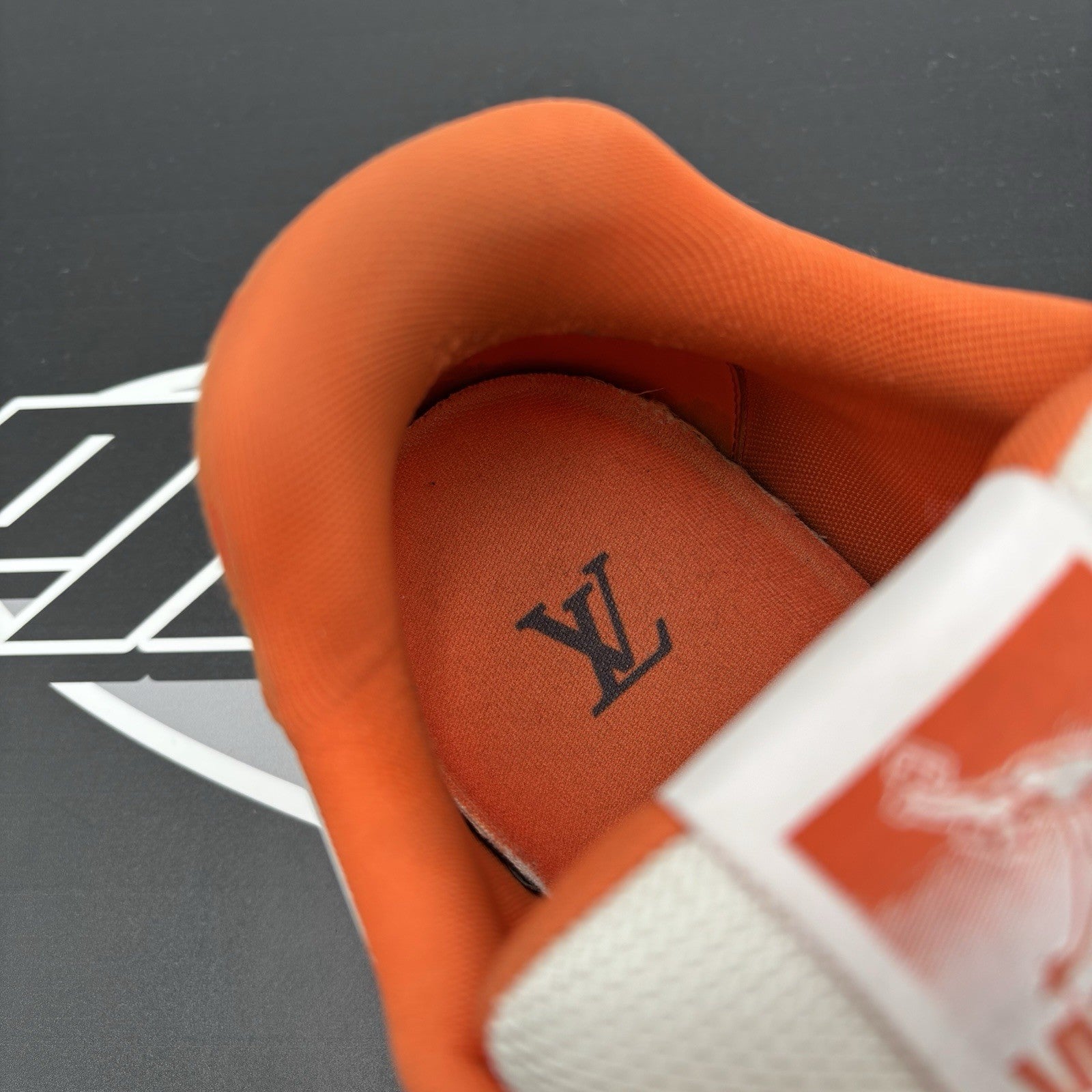 Size 9 LV (10-10.5 US) Louis Vuitton Trainer Strap ' Orange ' | GREAT CONDITION!