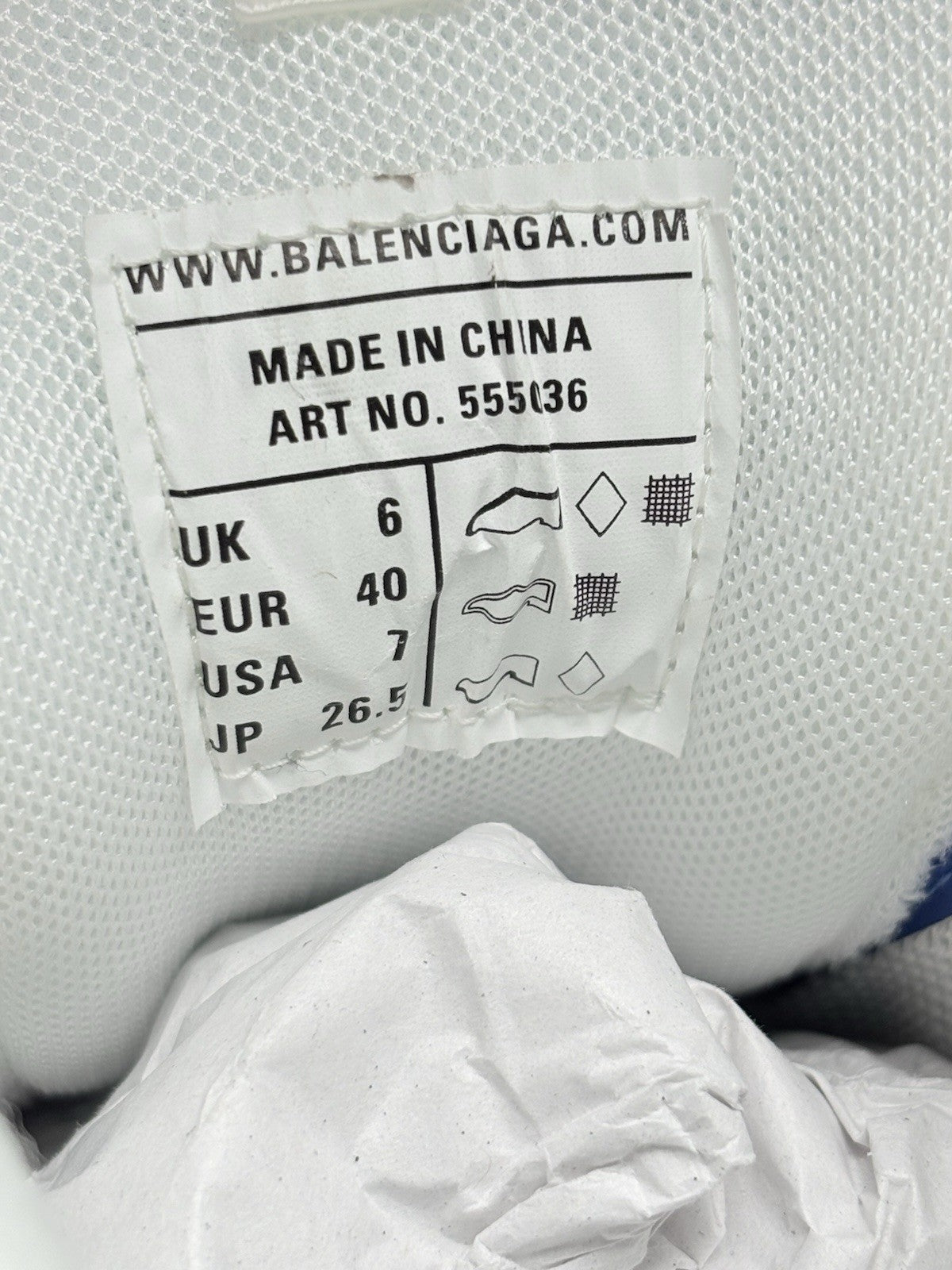 Size 40 (7 US) - Balenciaga Track LED Sneaker ' White Blue ' | BRAND NEW!