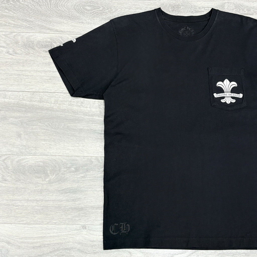 Size L - Chrome Hearts Fleur Scroll Logo T-Shirt ' Black ' | ONLY WORN ONCE!