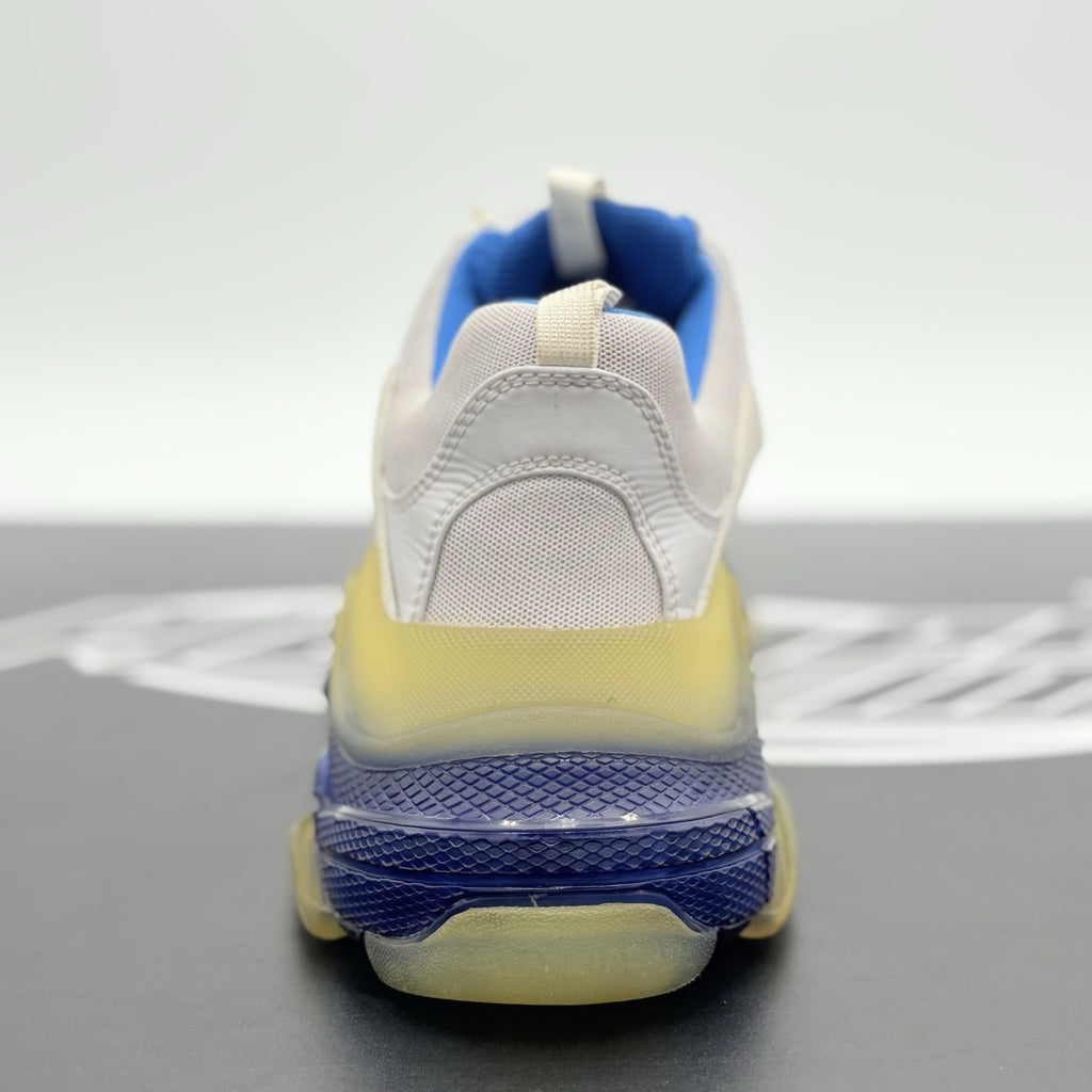 Size 43 (10 US) Balenciaga Triple S Clear Sole ' White Blue ' | GREAT CONDITION!