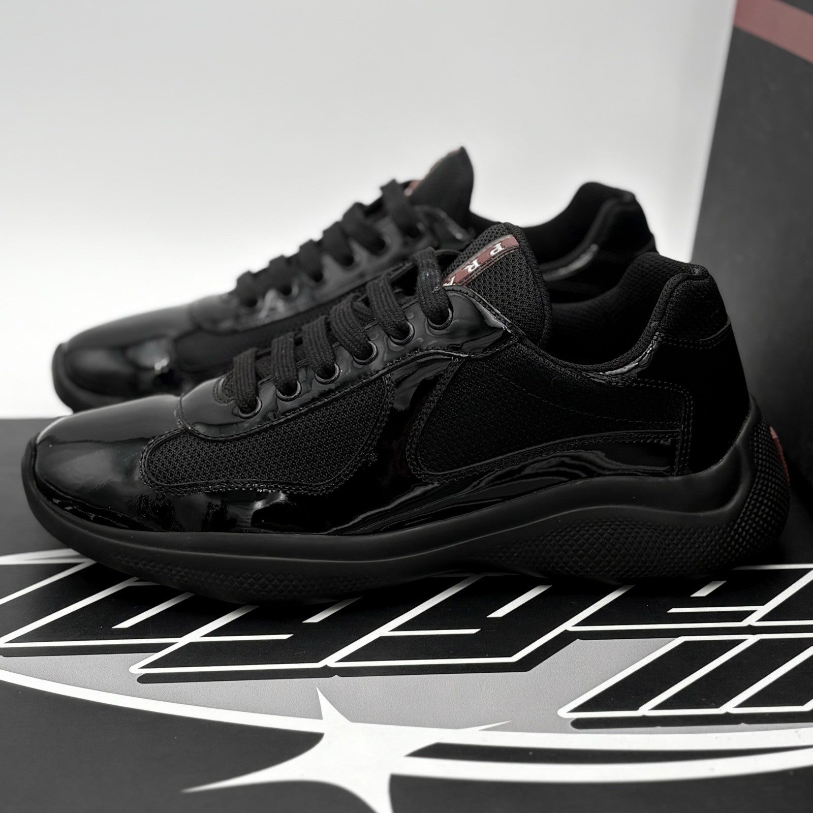 Size 5.5 UK (7.5 US) Prada Americas Cup ' Black ' | GOOD CONDITION!
