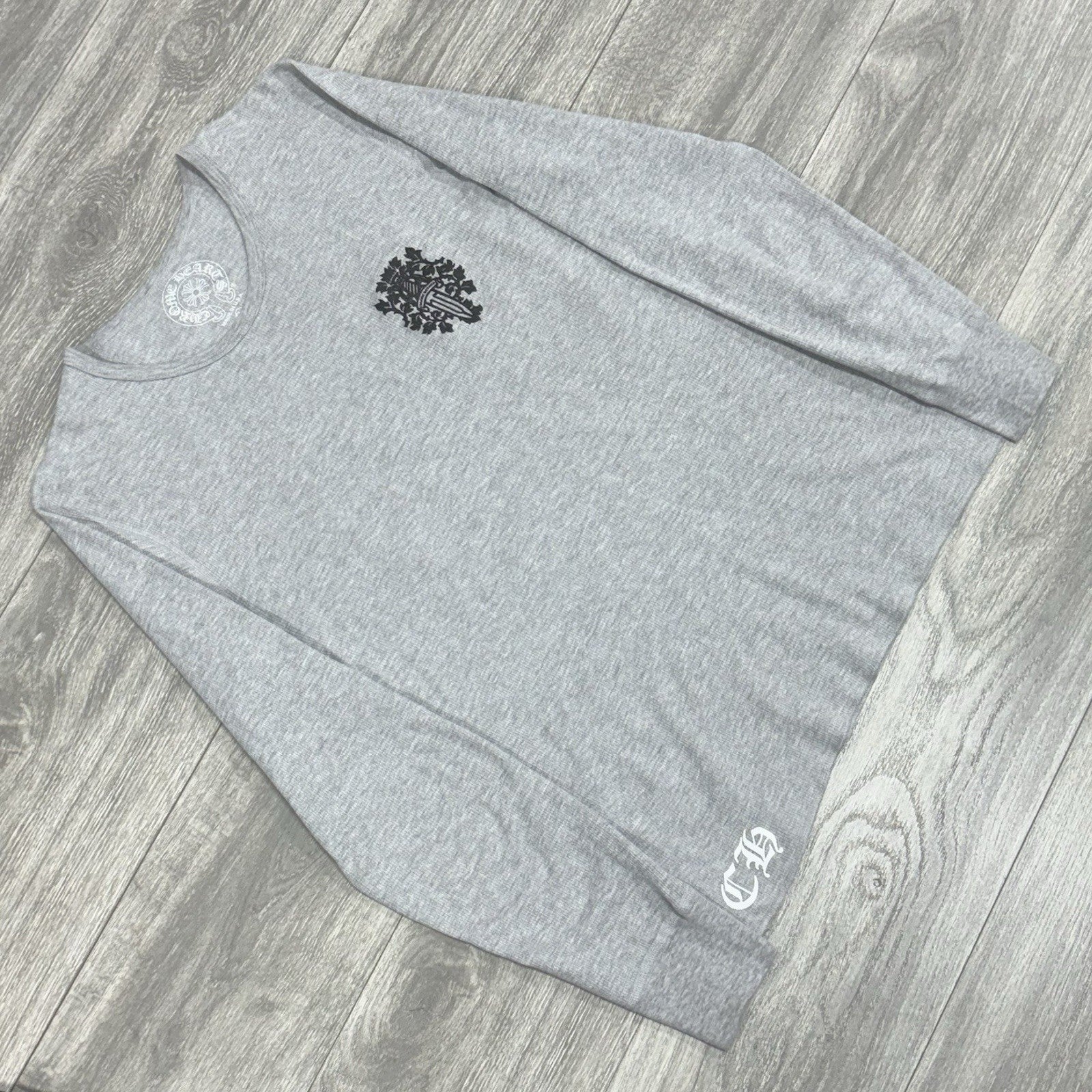 Size L - Chrome Hearts Dagger Long Sleeve Thermal ' Grey ' | WORN 1-3x