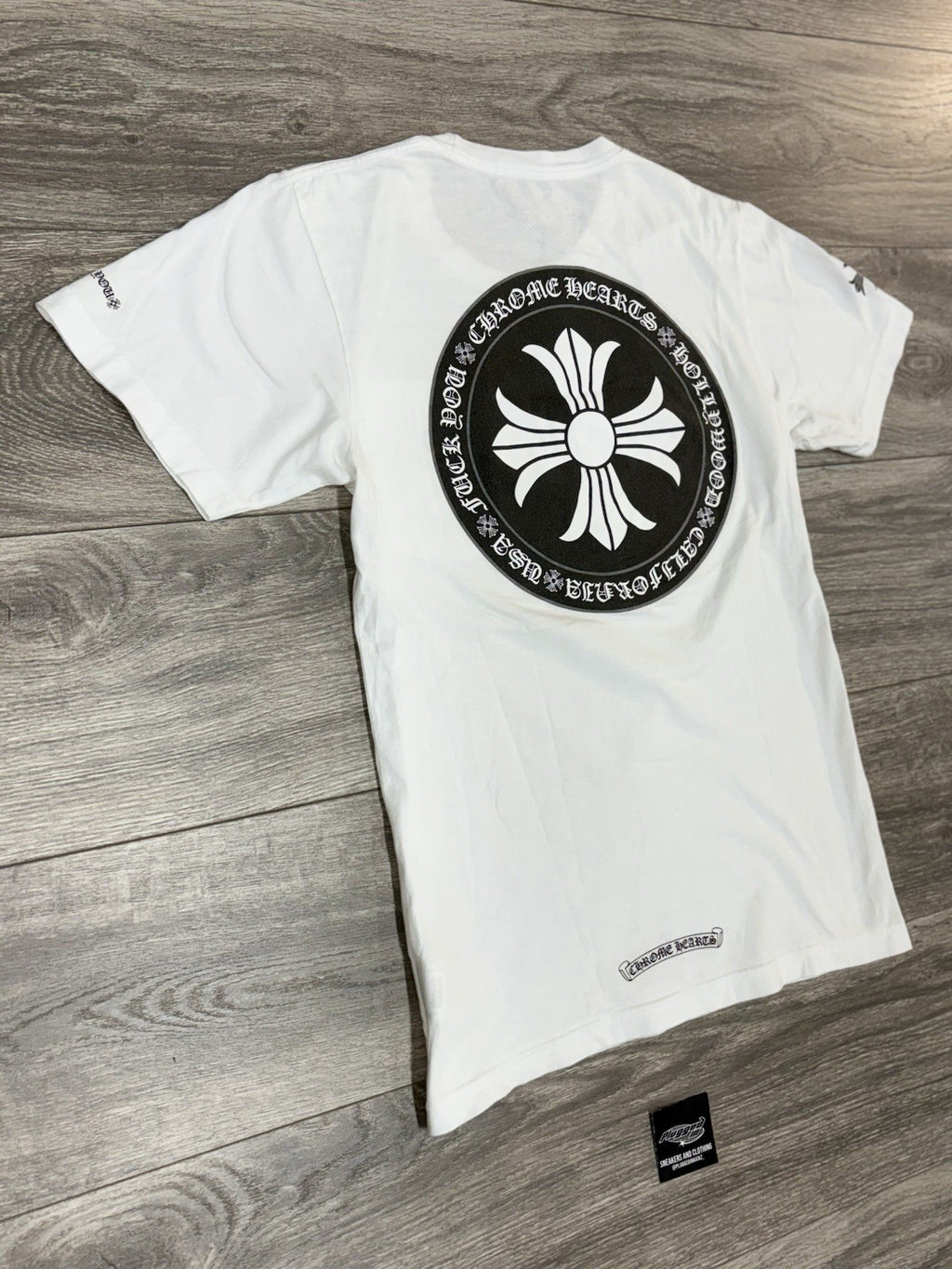 Size Small - Chrome Hearts Plus Cross Short Sleeve T-Shirt ' White ' | GOOD COND