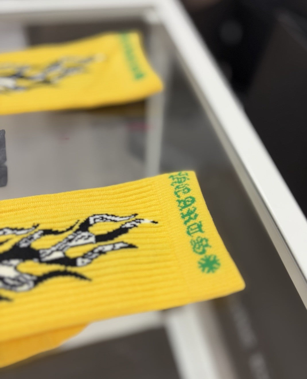 Size Small (4-6 US) - Chrome Hearts X Matty Boy Flame Socks ' Black ' | NEW!