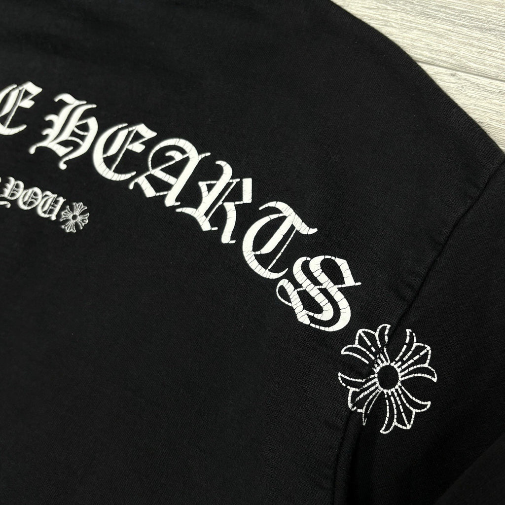 Size S - Chrome Hearts T Logo FU Shoulder Hoodie ' Black '