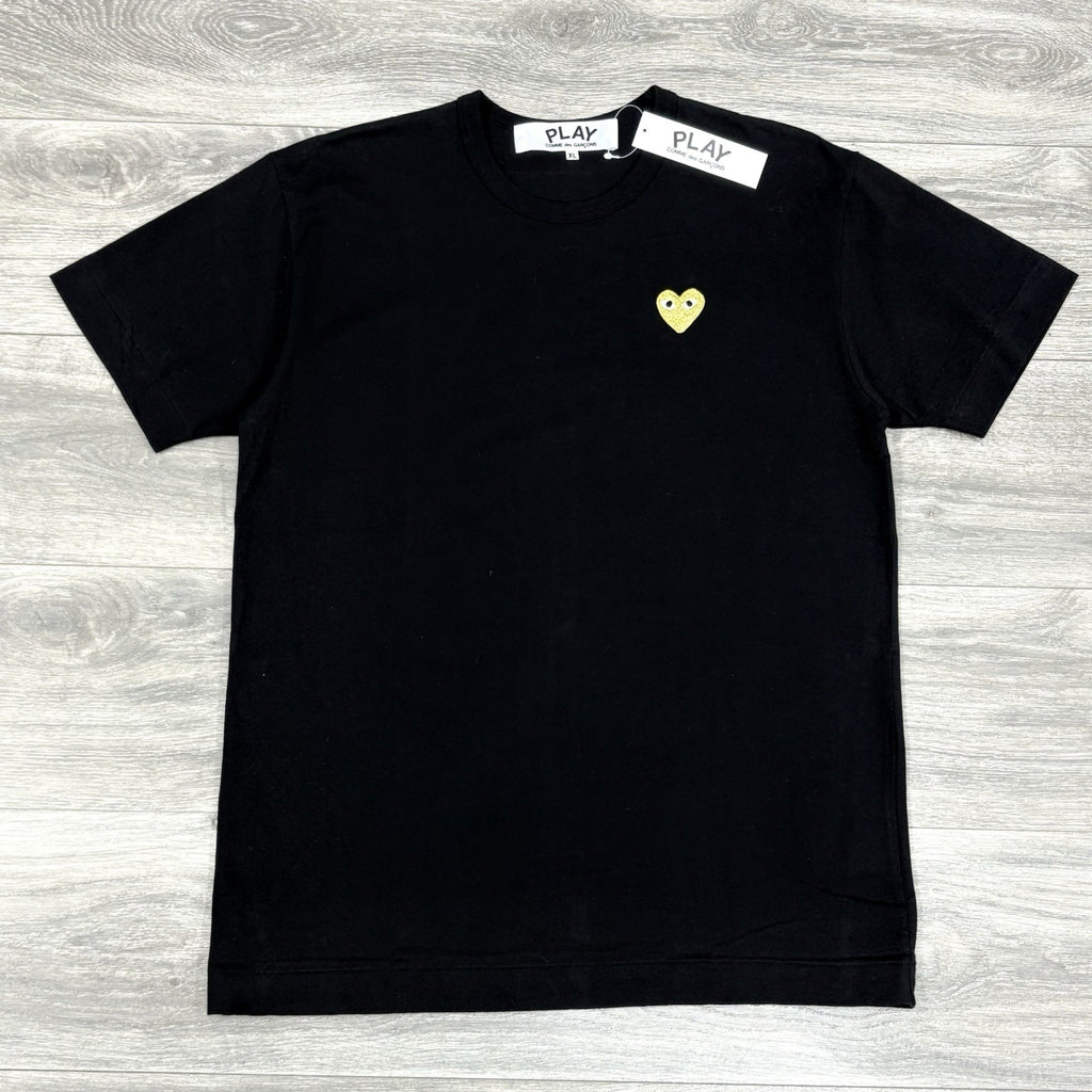 Size XL - Comme Des Garçons Play T Shirt ' Black Gold ' | NEW!
