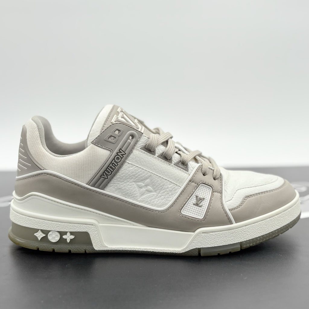 Size 7.5 LV (8.5-9 US) Louis Vuitton Trainer ' Grey White ' | GOOD CONDITION!