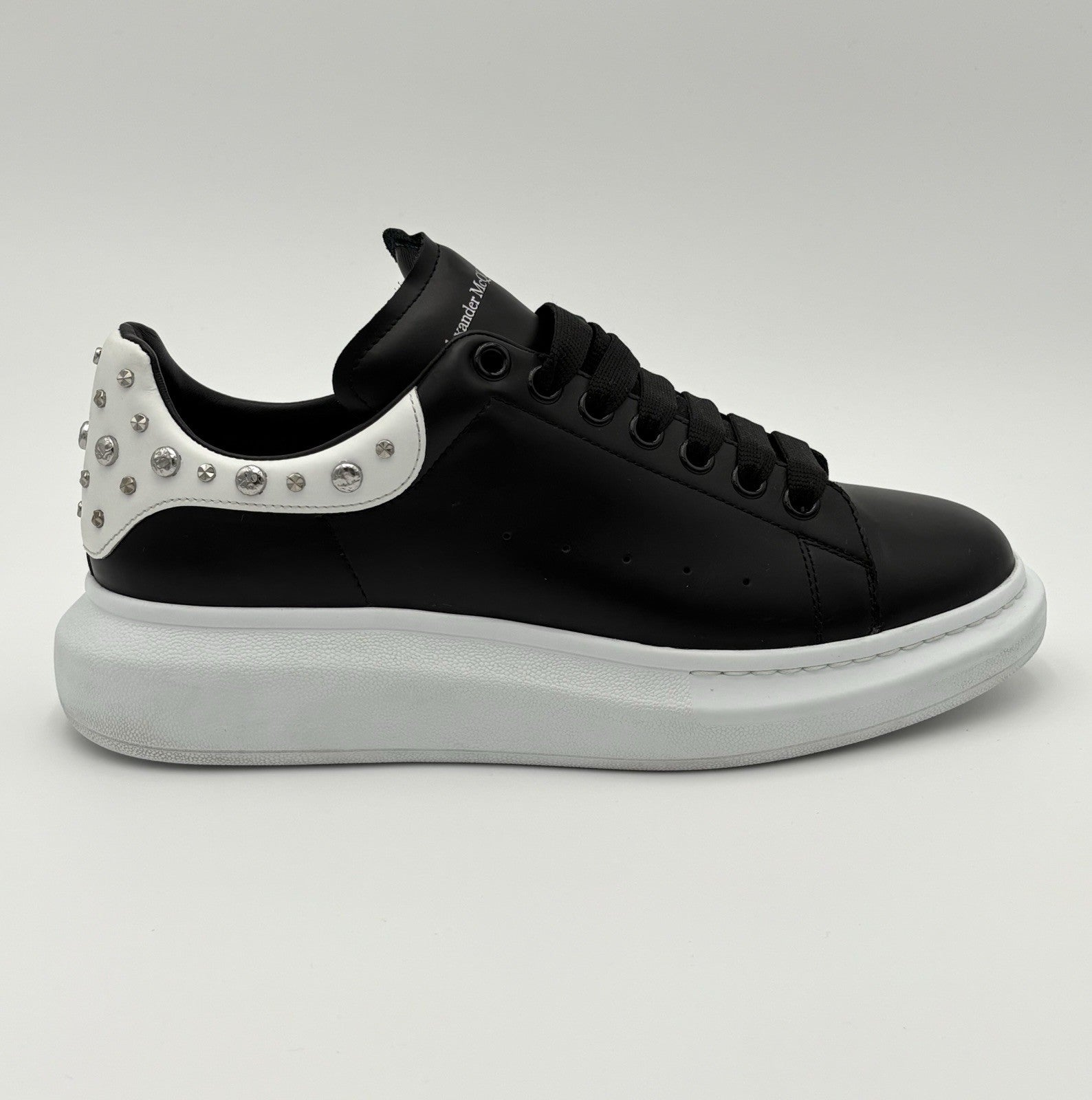 Size 43 (10 US) - Alexander McQueen Studded Oversized ' Black White ' | CLEAN!