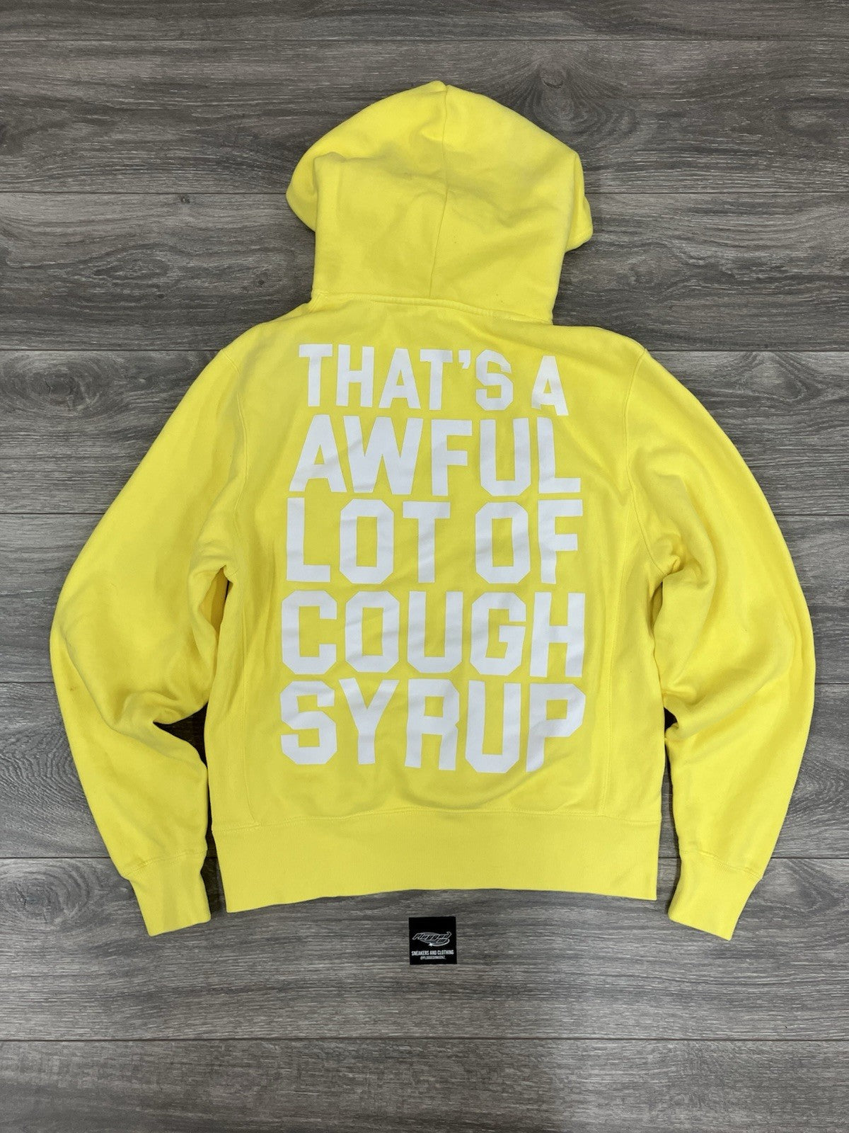 Size Small - Thats A Awful Lot Of Cough Syrup Hoodie ' Yellow '