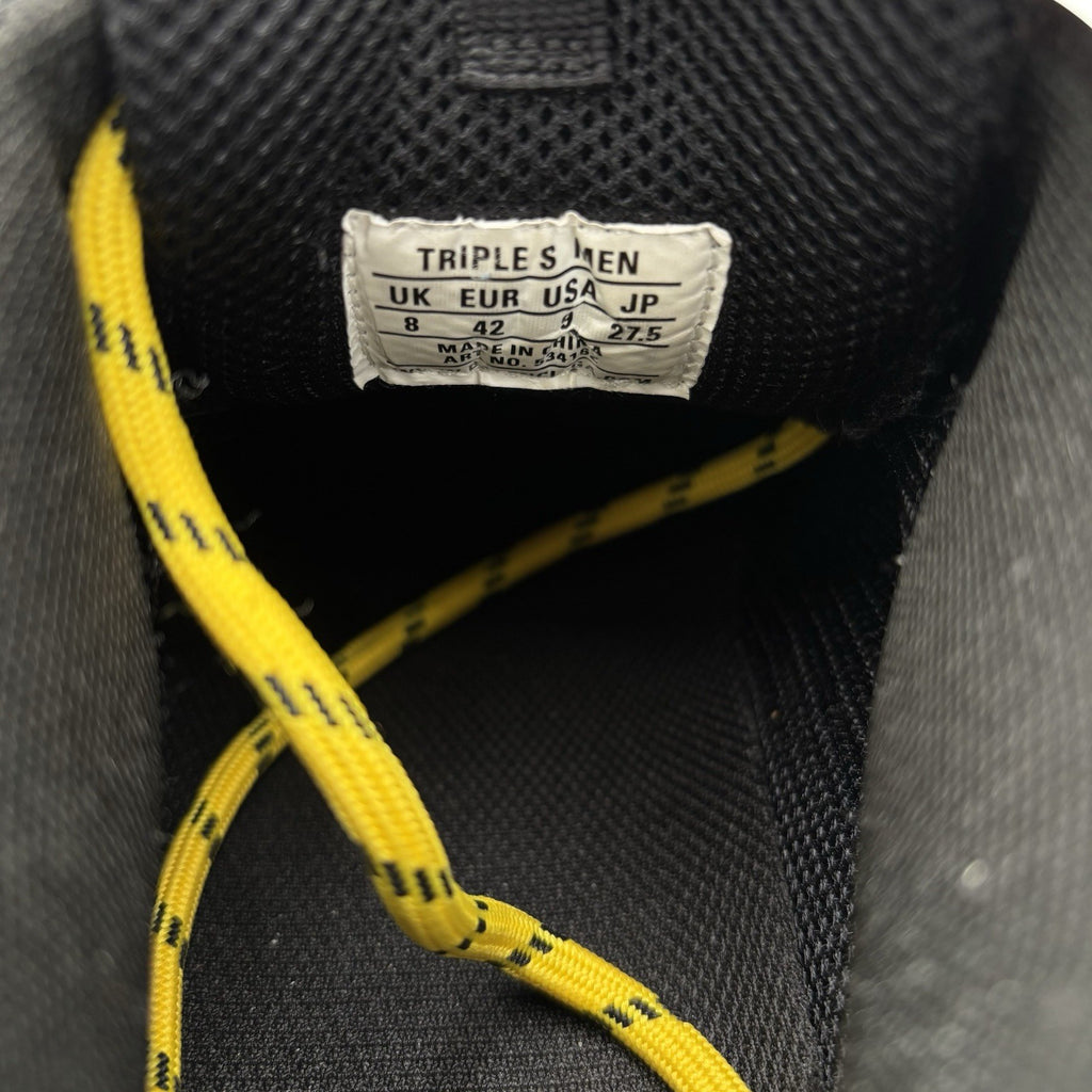 Size 42 (9 US) - Balenciaga Triple S ' Black Yellow ' | GREAT CONDITION!