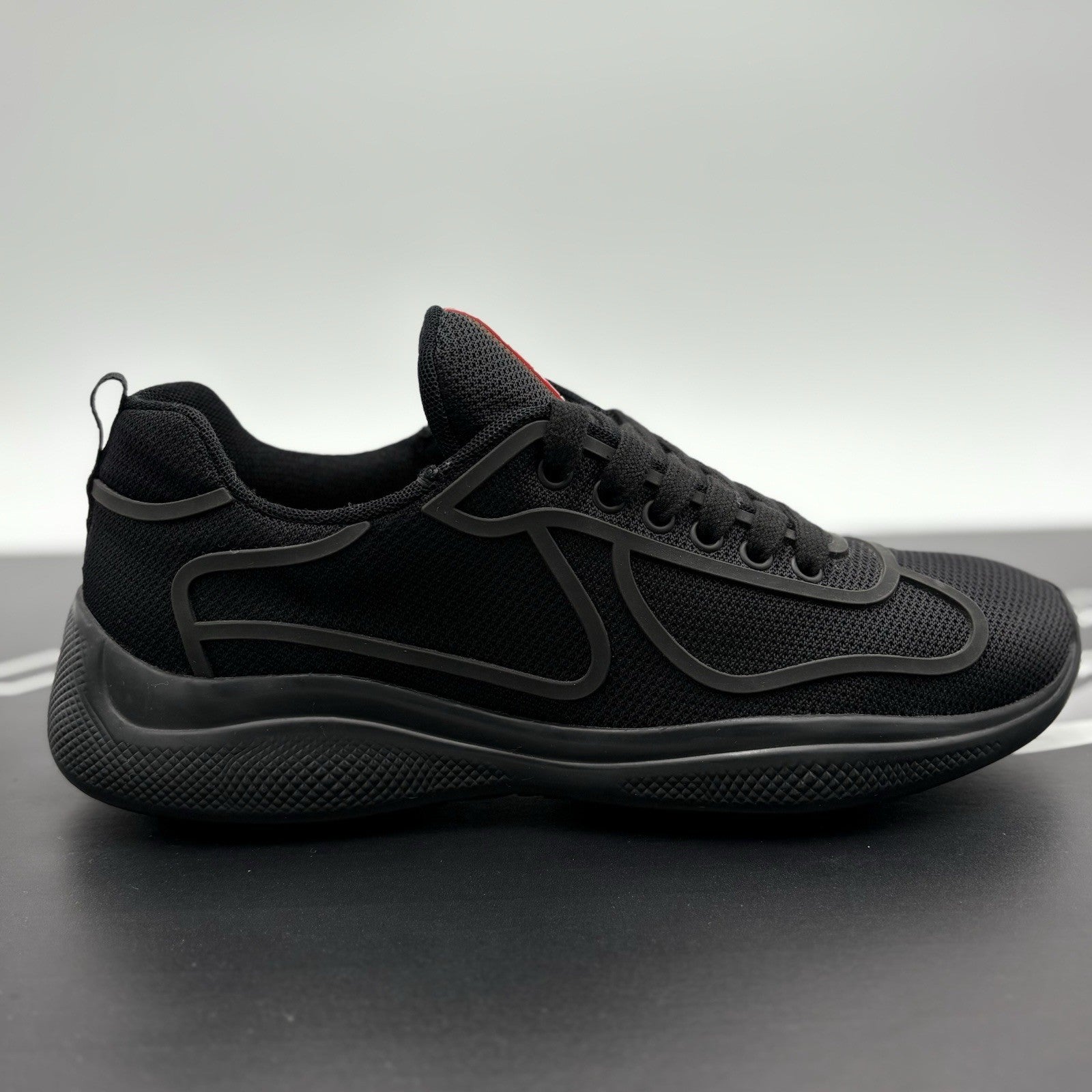 Size 7 UK (8 US) - Prada Americas Cup Sneakers ' Black ' | BRAND NEW!