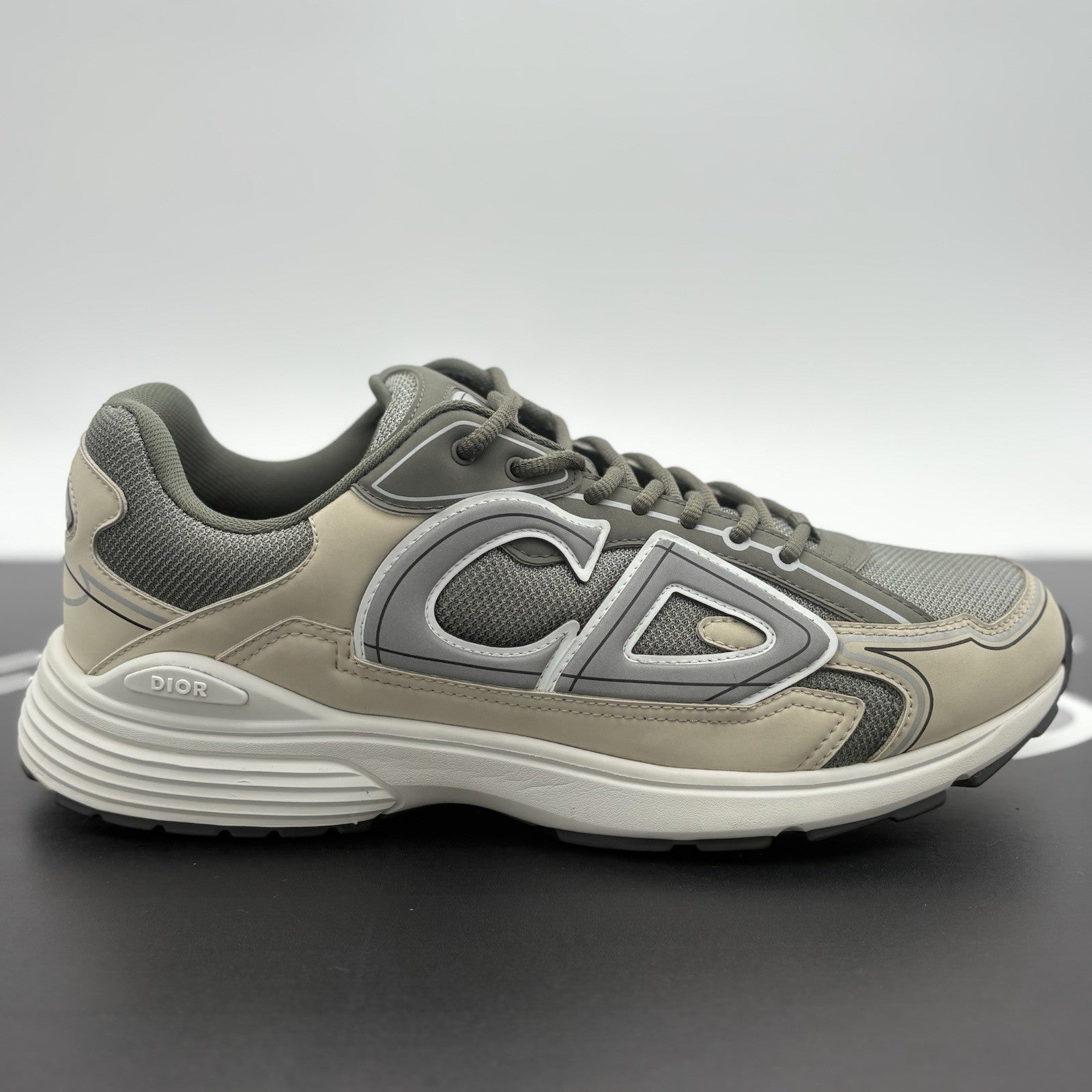 Size 46 (13 US) Dior B30 Reflective Sneaker ' Olive Green Beige ' | SUPER CLEAN