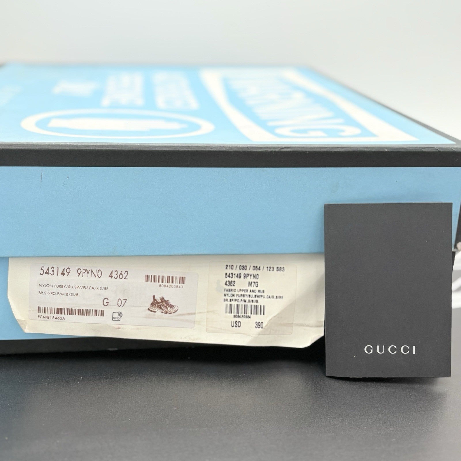 Size 7 G (7.5 US) - Gucci Flashtrek ' Blue Gum ' | GREAT CONDITION!