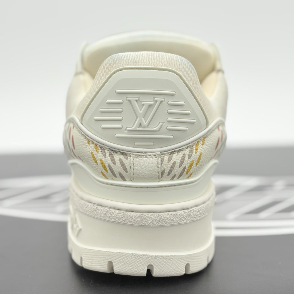 Size 7.5 LV (8.5-9 US) Louis Vuitton Maxi Trainer ' Beige Multicolor ' | CLEAN!
