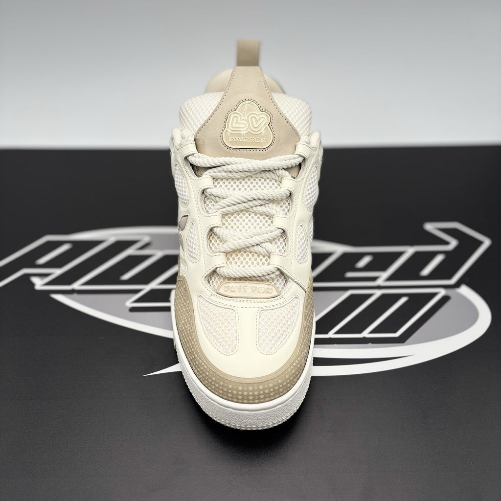 Size 7 LV (8-8.5 US) - Louis Vuitton Skate ' Beige White ' | EXCELLENT COND!