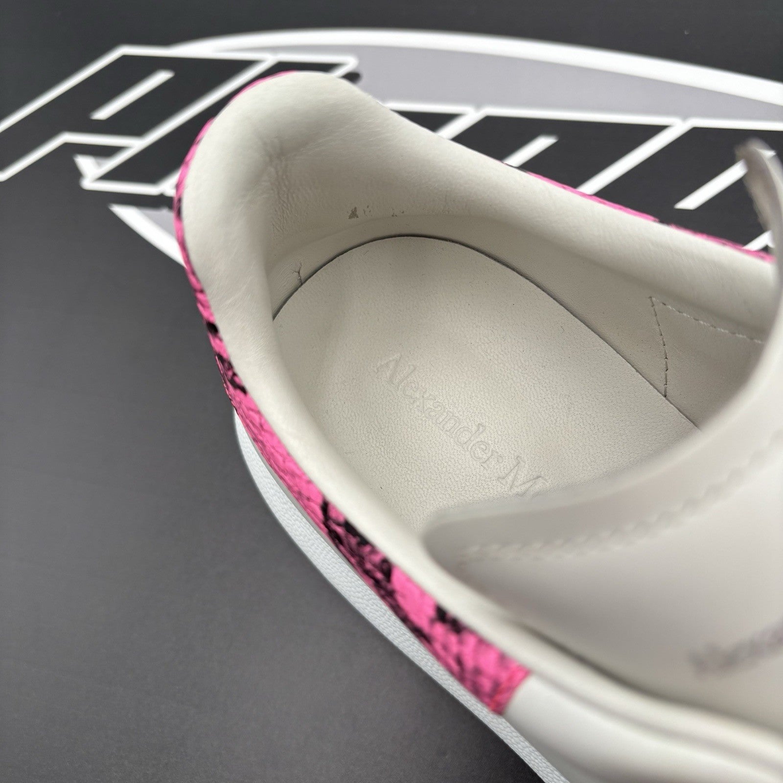 Size 41 (8 US) Alexander McQueen ' White, Pink Snake Print ' | GREAT CONDITION!