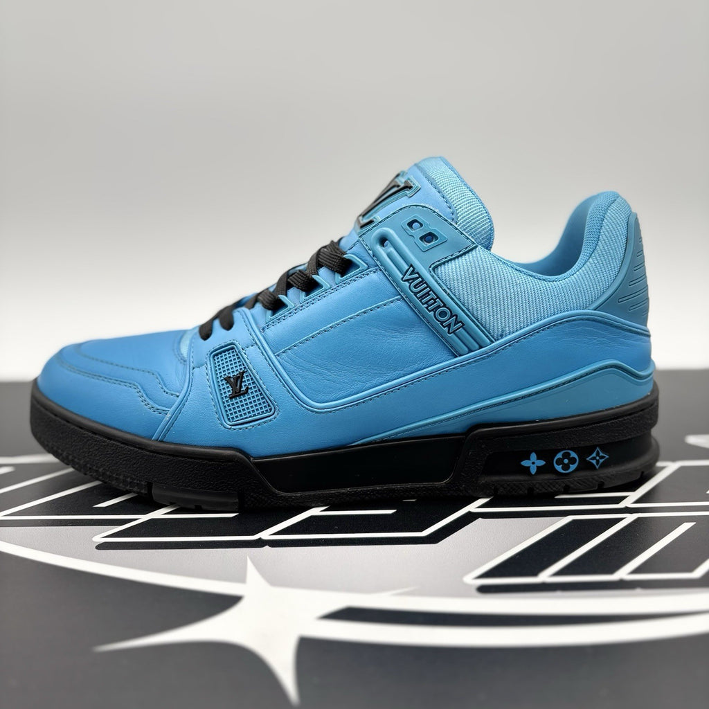 Size 7 LV (8-8.5 US) - Louis Vuitton Trainer ' Blue, Black ' | GOOD CONDITION!