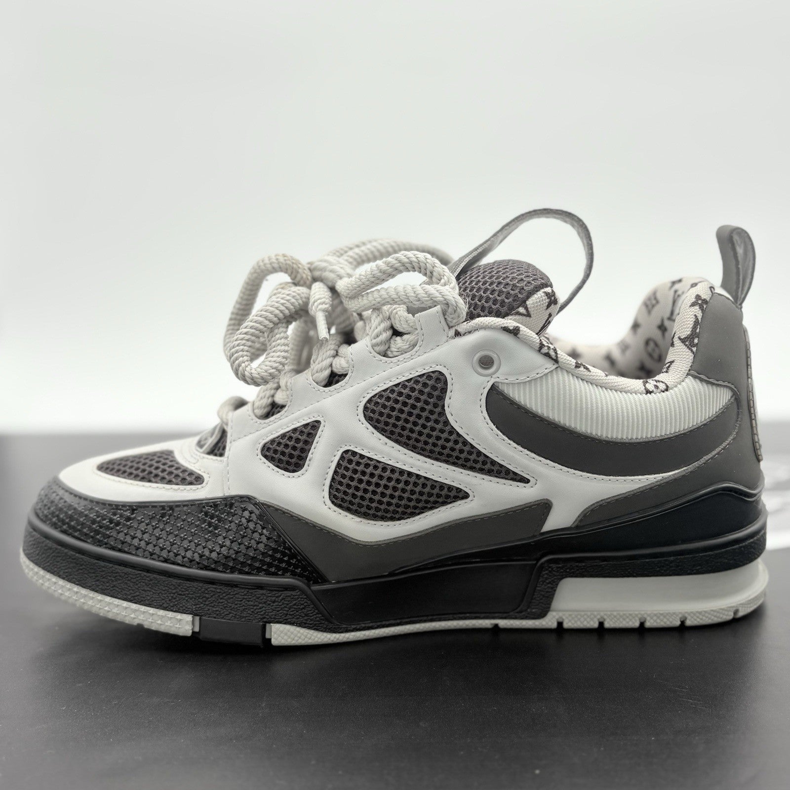 Size 8 LV (9-9.5 US) Louis Vuitton Skate ' Black Grey White ' | SUPER CLEAN!