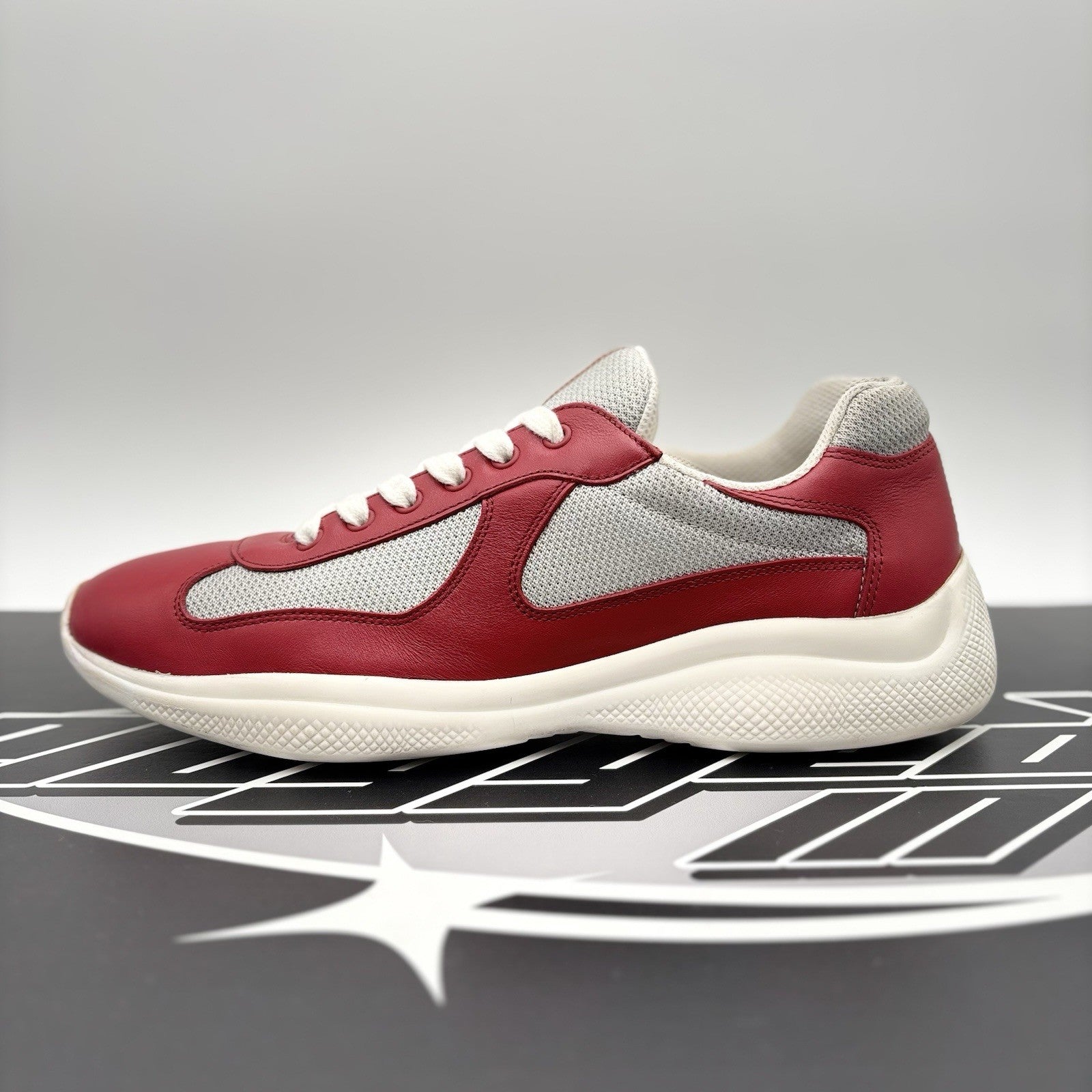 Size 9.5 UK (10.5 US) Prada Americas Cup ' Black White Red ' | GOOD CONDITION!