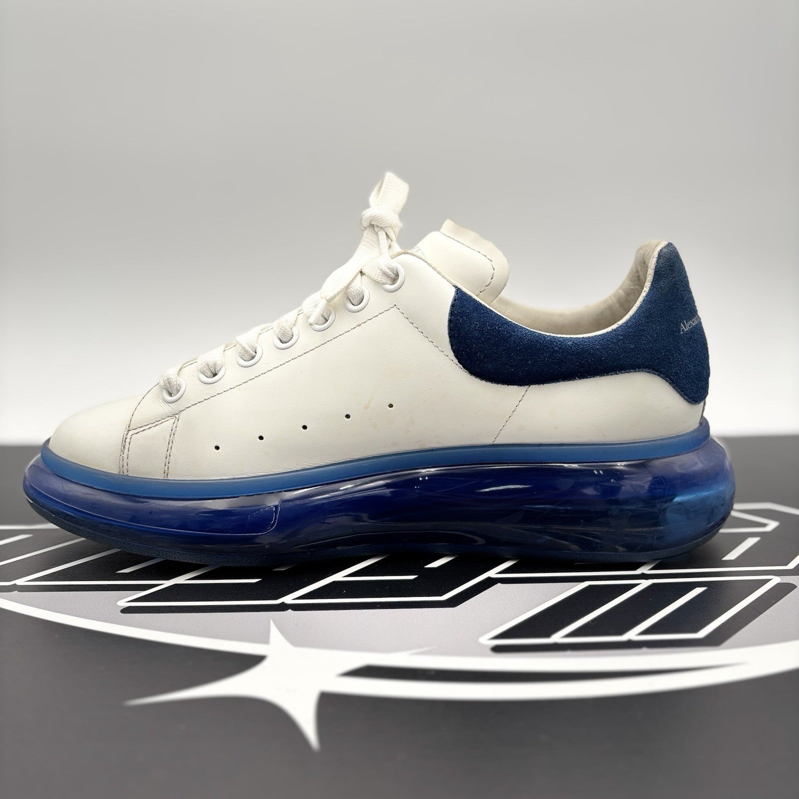 Size 43 EU (10 US) - Alexander McQueen ' White, Blue Bottoms ' | GOOD CONDITION!