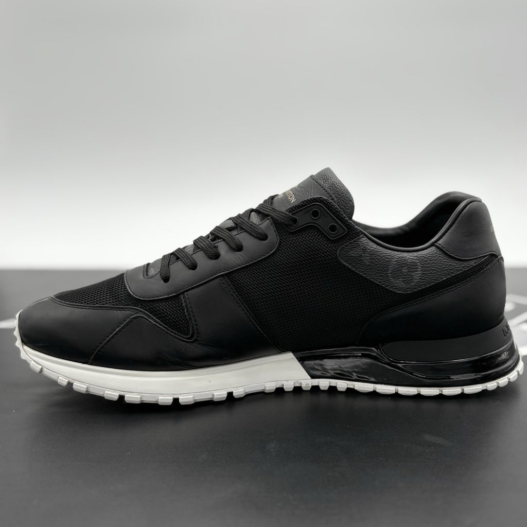 Size 9.5 LV (10.5-11 US) Louis Vuitton Run Away Sneaker ' Black White ' | GOOD!