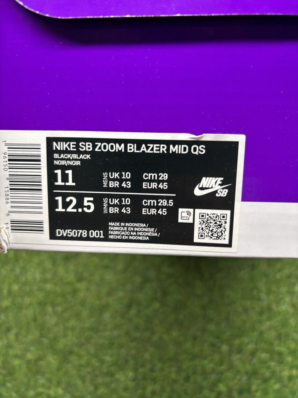 Size 11 - Nike Supreme x Zoom Blazer QS SB Mid Black Snakeskin | NEW!
