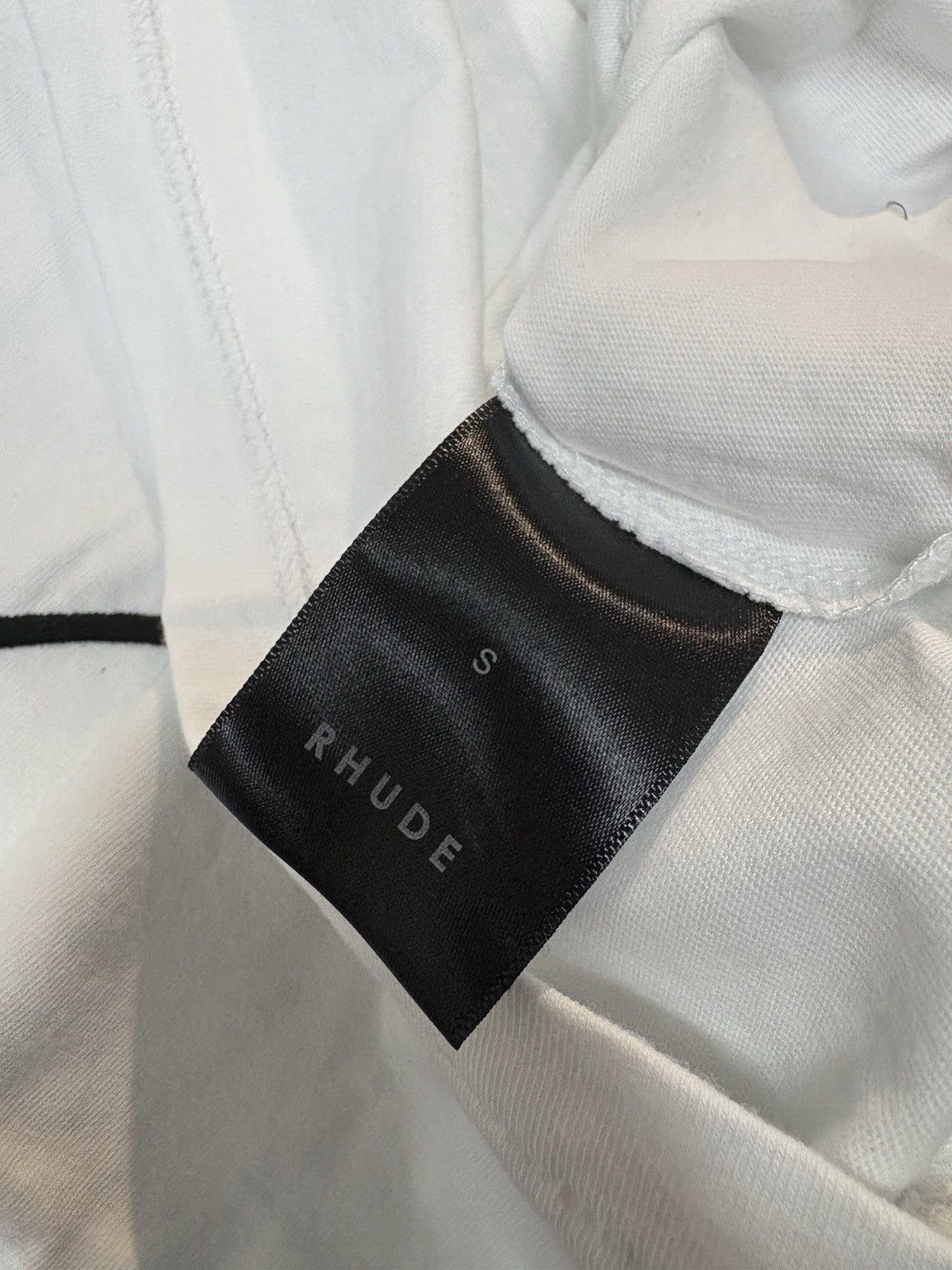 Size Small - Rhude Logo Embroidered Cotton T-Shirt ' Vintage Black ' | NEW!