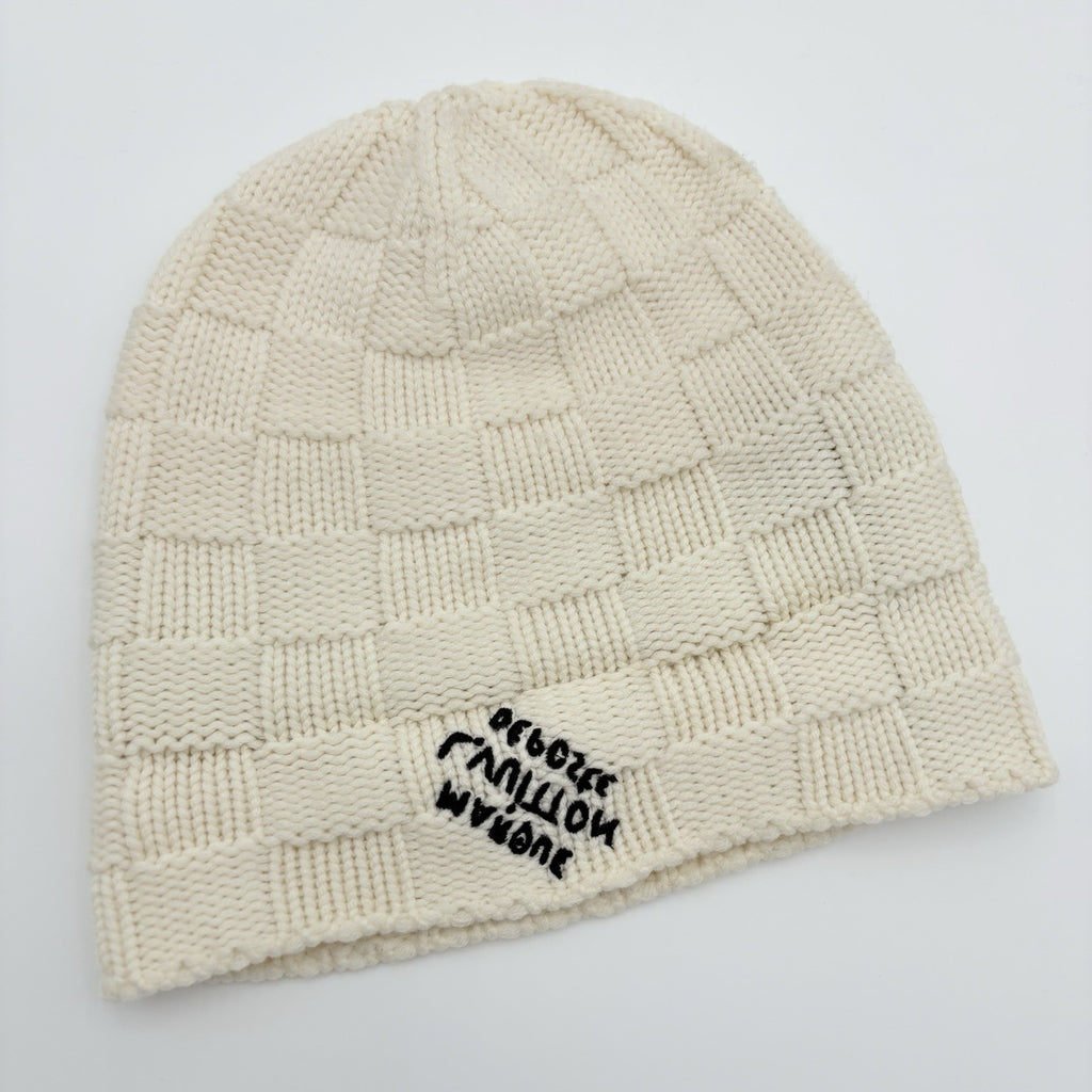 Louis Vuitton Damier Snug Beanie ' Crème' | SUPER CLEAN!