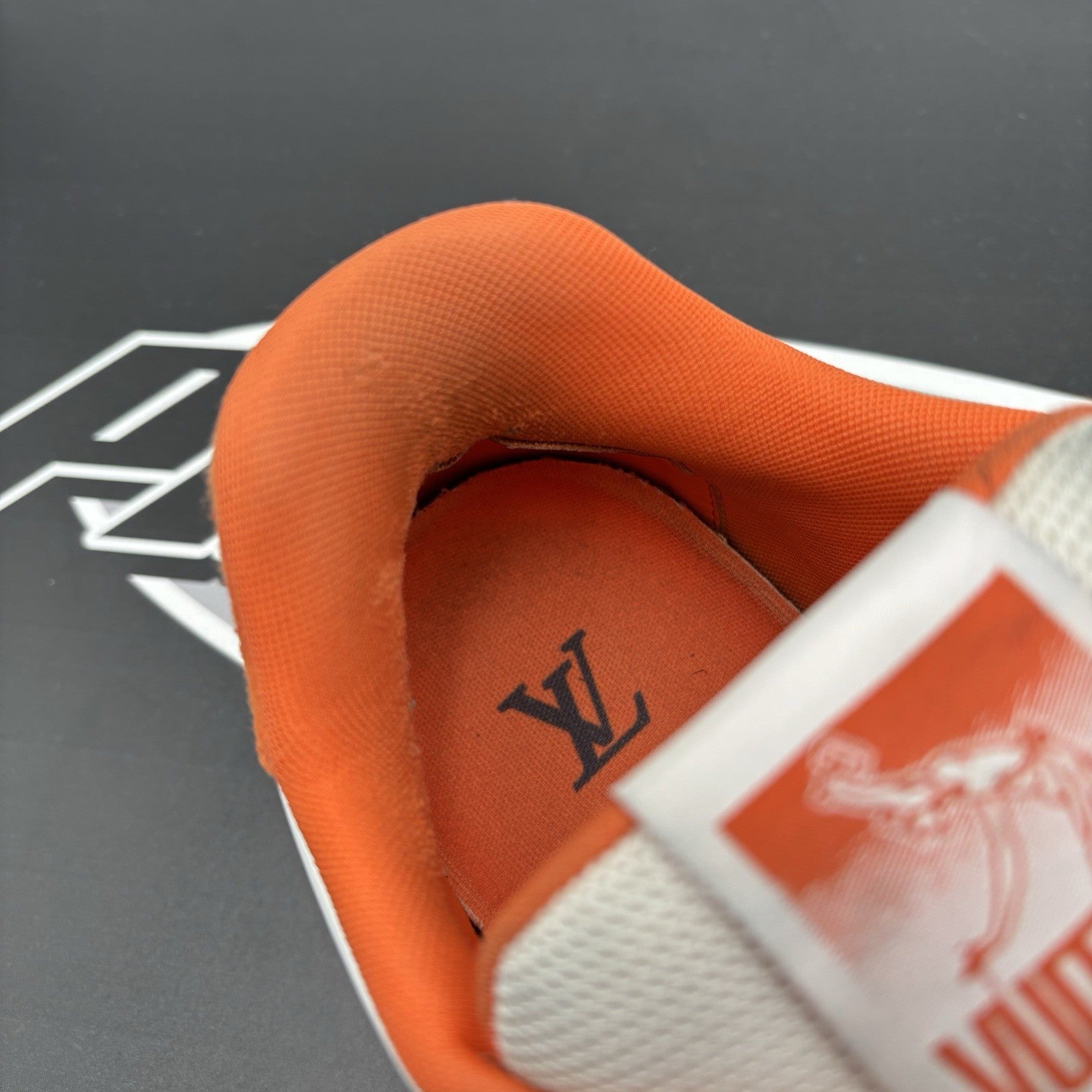 Size 9 LV (10-10.5 US) Louis Vuitton Trainer Strap ' Orange ' | GREAT CONDITION!