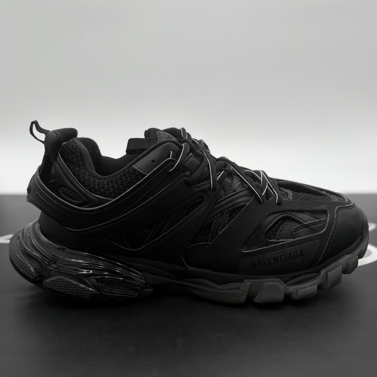 Size 45 (12 US) - Balenciaga Track Sneaker Clear Sole ' Black ' | SUPER CLEAN!