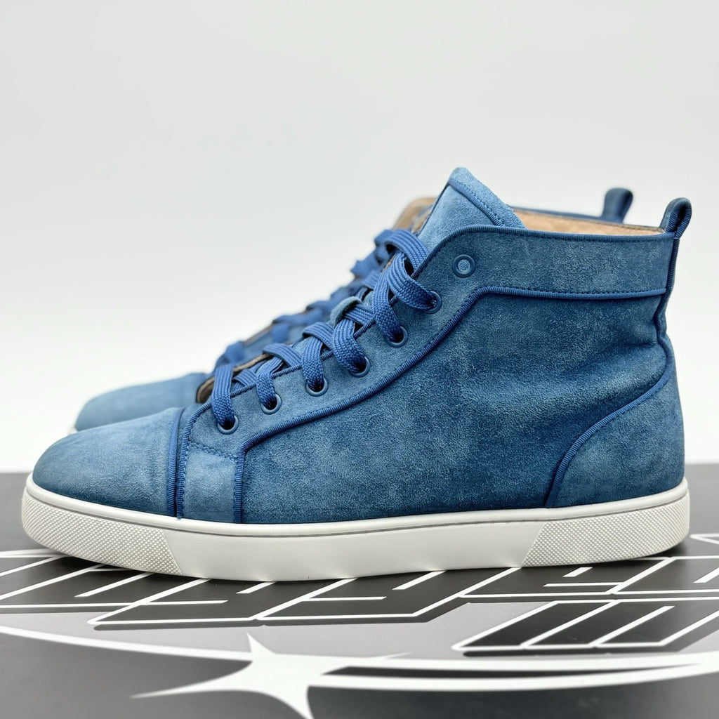 Size 43.5 (10.5 US) -Christian Louboutin High ' Blue White’ | GOOD CONDITION!