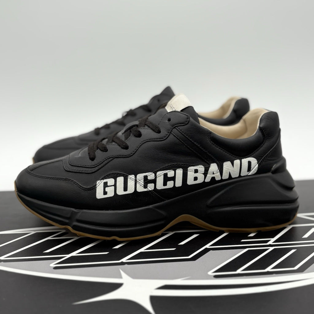 Size 8 G (8.5 US) Gucci Rhyton " Gucci Band " ' Black ' | GREAT COND!