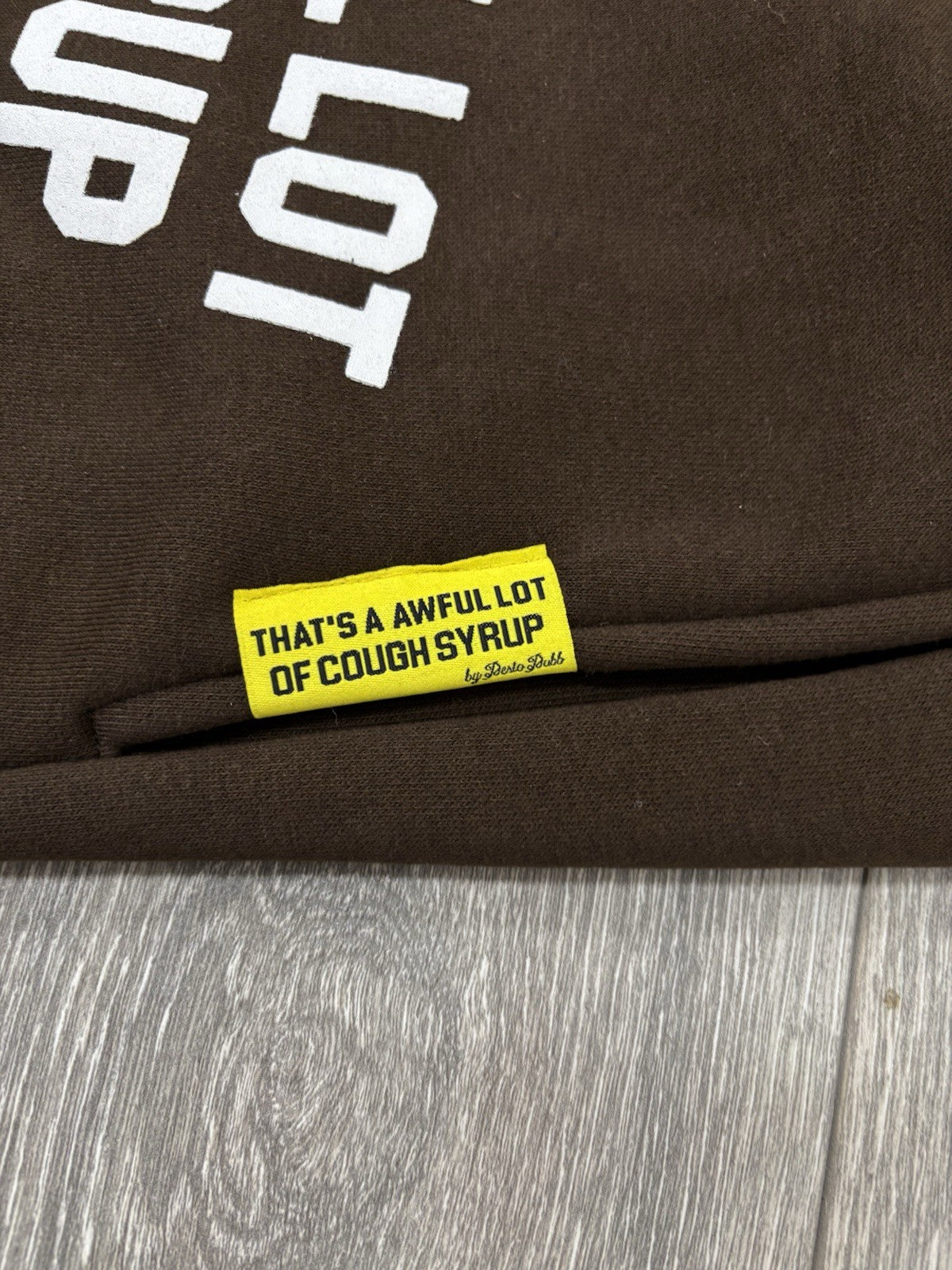 Size XL - Awful Lot Of Cough Syrup Sweats Relax Fit Flare ‘ Brown ‘ | NEW!