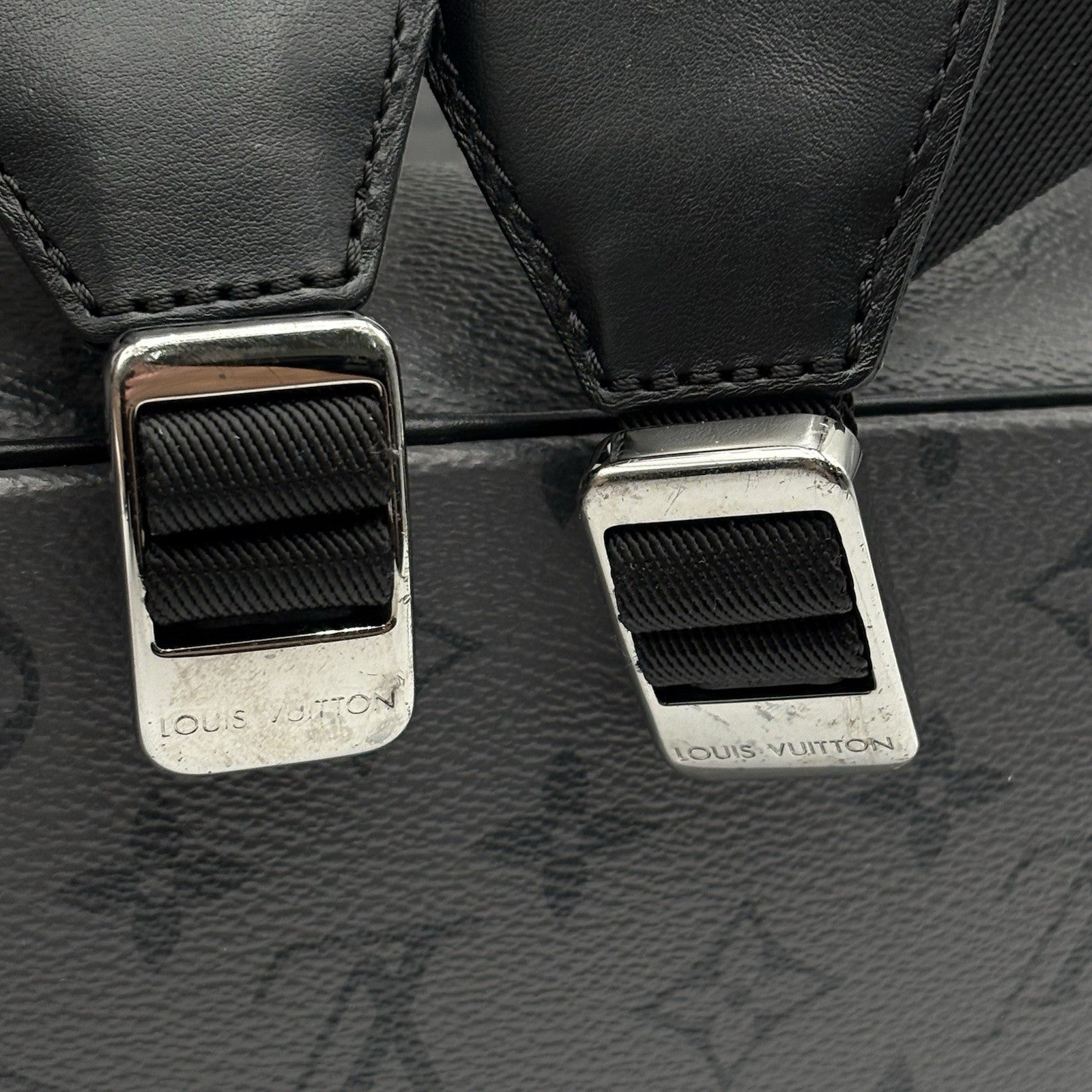 Louis Vuitton Cristopher MM Monogram Eclipse Backpack ' Black Grey '