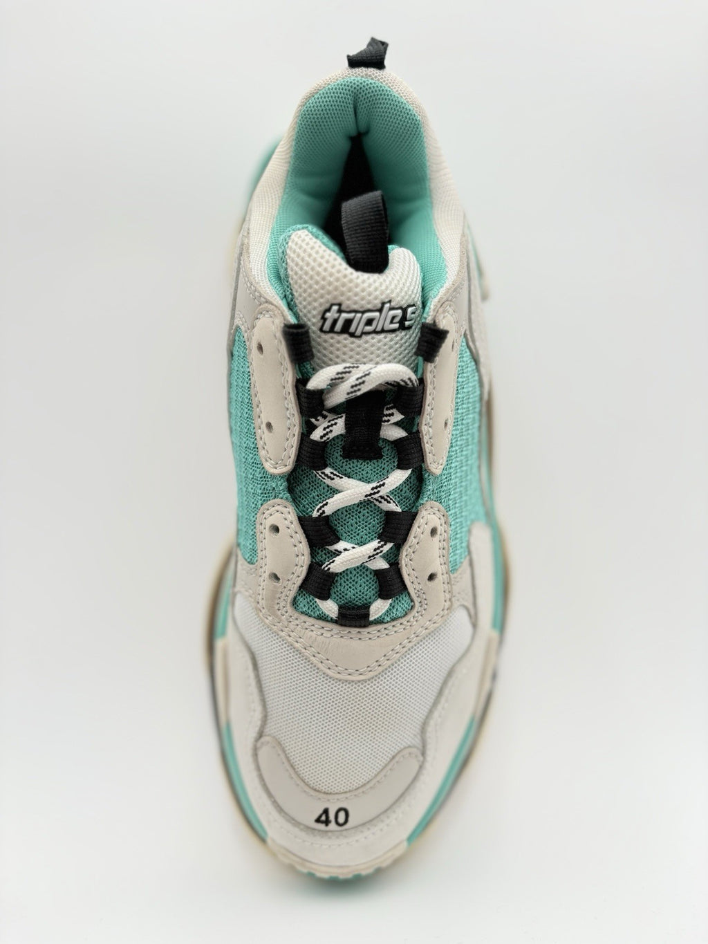 Size 40 - Balenciaga Triple S ' White Teal ' | GREAT CONDITION!